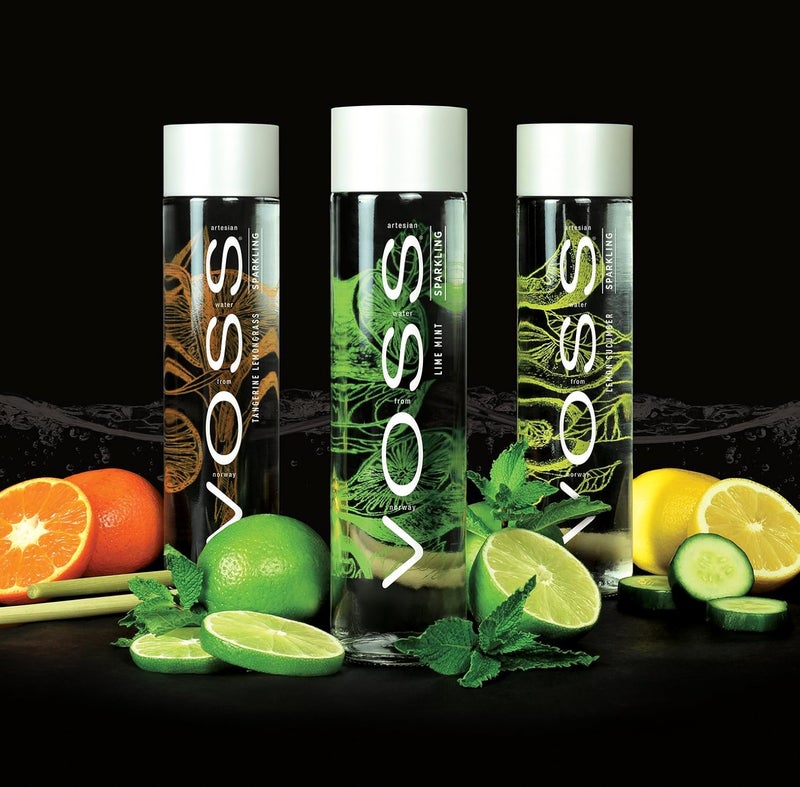 VOSS Tangerine & Lemon Sparkling Water - 375ml Glass Bottle - Image 5