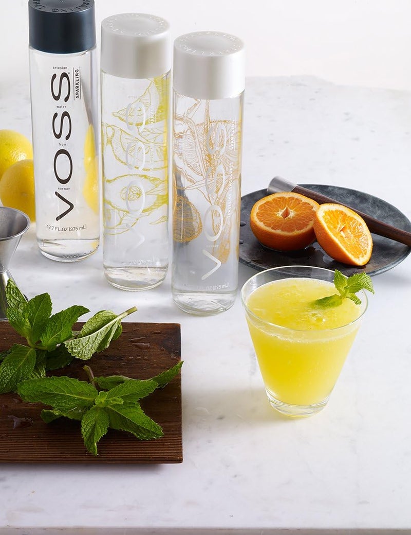 VOSS Tangerine & Lemon Sparkling Water - 375ml Glass Bottle - Image 3