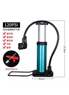 Generic Mountain Bike Portable Mini Pump High-Pressure Basketball5522 air cylinder (without barometer) Blue 5522 air cylinder (without barometer) Blue 