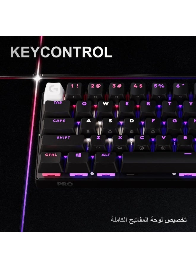 Logitech G PRO X 60 LIGHTSPEED Wireless Gaming Keyboard, Ultra Compact TKL 60% Mechanical Keyboard for Windows PC, LIGHTSYNC RGB, Dual-Shot PBT Keycaps, GX Optical Tactile Switches - Black - Image 4