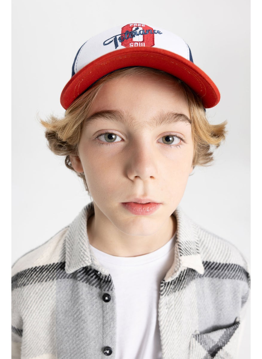 DeFacto Boy Embroidered Cotton Baseball Basketball Cap  - Image 1