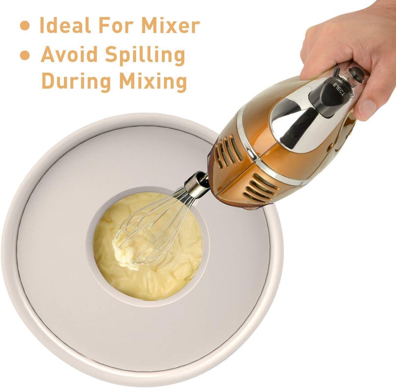 Wildone Mixing Bowls with Airtight Lids Set, 5PCS Stainless Steel Khaki Nesting Bowls for Kitchen, with Grater Attachments & Non-Slip Bottoms, Size 5, 3, 2, 1.5, 0.63 QT, Great for Mixing & Serving - Image 4