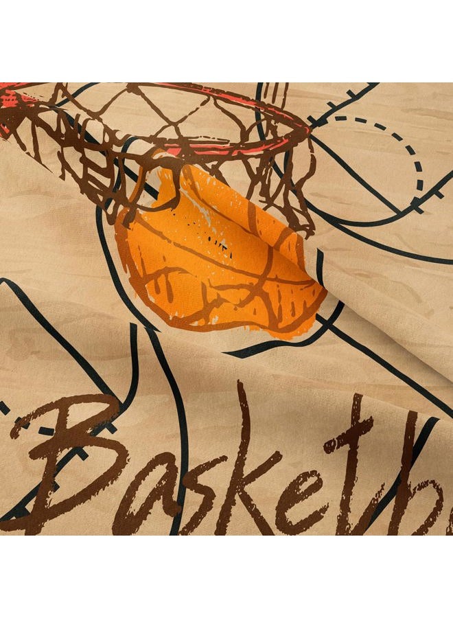 Peopleareok Basketball Comforter Set - Full Size (79x90 Inch), 3D Printed Basketball Theme, Sports & Soccer Comforter, 3-Piece Soft Microfiber Bedding Set for Boys & Kids with 2 Pillowcases - Image 5