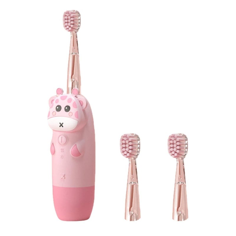 GLEAVI Sonic Electric Toothbrush Set 4 Pack Pink Deer USB Rechargeable Oral Care - Image 2