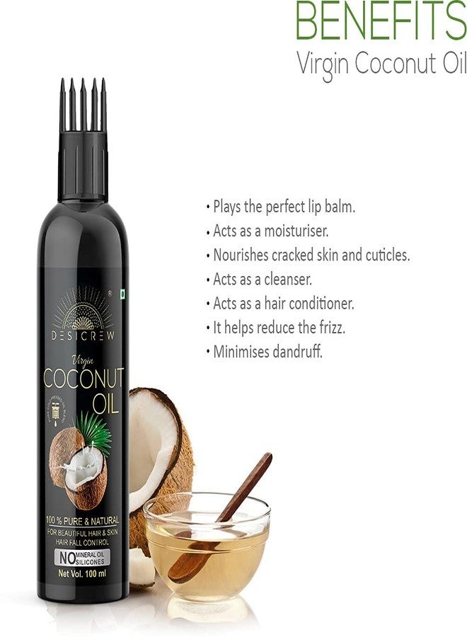 Desicrew Pure Jasmine (Flower) & Virgin Coconut Cold Pressed oil with Applicator For Skin, Body & Hair Care in combo pack of 2 (100ml + 100Ml) - Image 5