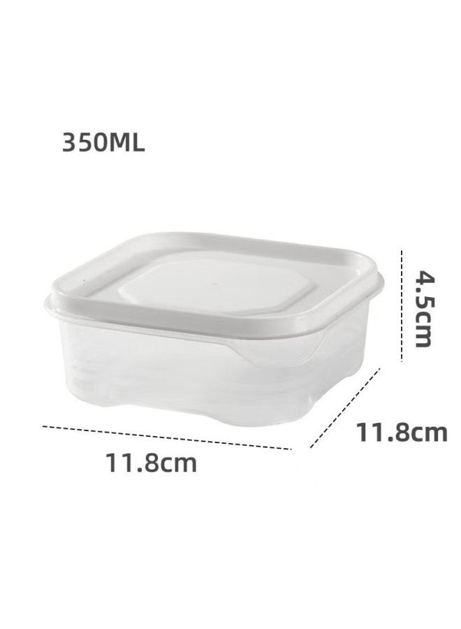 Food Preservation Box Refrigerator Storage Lunch Box Lunch Box With Lid Freezing Layer Frozen Meat Refrigerator Fruit Storage Box-Specifications:350ml (white Cap Special Price)-Color:Transparent  - Image 1