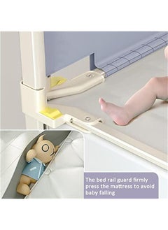 Gonice Bed Rail for Toddlers, Extra Long Bed Guard Fence Baby Bedrail Guard Adjustable Swing Down Bed Rail, Full Size Collapsible Safety Bed Barrier for Adults Kids Twin King Queen Size Mattress 1.8M 1 Pac  - Image 5