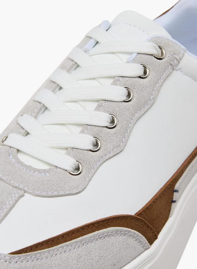 LBL by Shoexpress WHITE Men Panelled Lace-Up Sneakers for Men | Best Price UAE