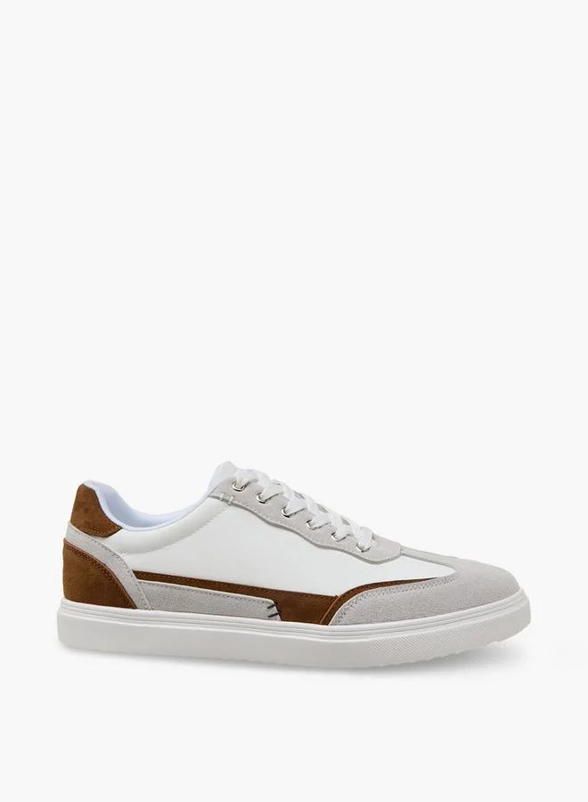 LBL by Shoexpress WHITE Men Panelled Lace-Up Sneakers for Men | Best Price UAE