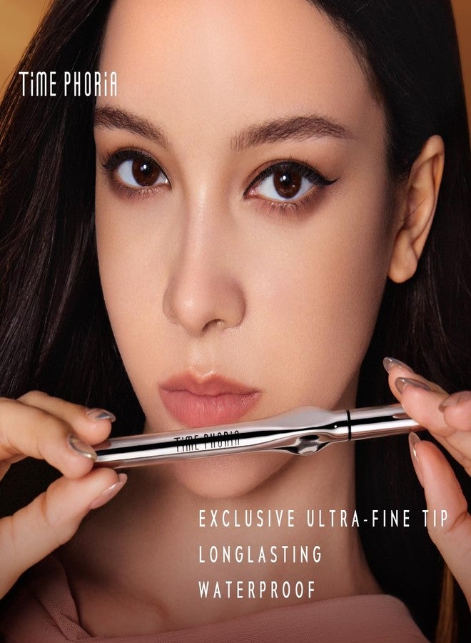 TIMEPHORIA Superstay Eyeliner-Waterproof Liquid Eye Liner Pencil, Stay All Day Makeup, Long Lasting Satin Finish, Smudge-Proof & Transfer-Resistant, Sweatproof, Built in Sharpener (02 Brown) - Image 3