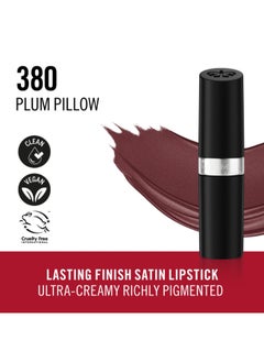 RIMMEL LONDON Lasting Finish Satin Lipstick - 380 - Plum Pillow, 4g  - Image 2