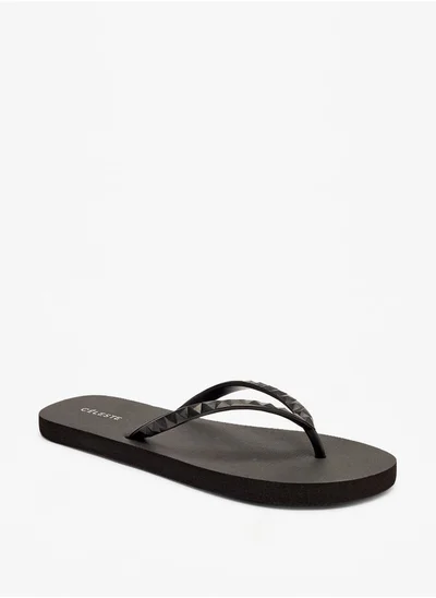 سيليست Women's Textured Flip Flops