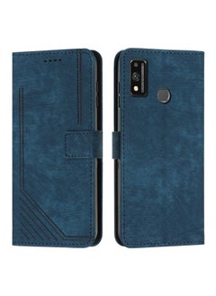 زبون جراب هاتف من الجلد بتصميم مخطط لهاتف Honor 9X Lite / 8X مع حبل تعليق  - Image 2