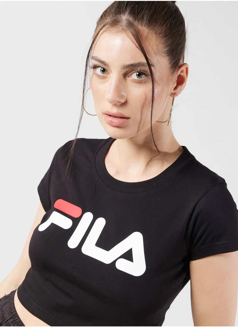 FILA Classic Logo Cropped T-Shirt
