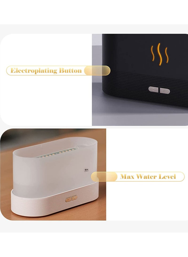 NIBEMINENT Simulation Flame Mist Humidifier USB Aromatic Diffuser 180ML for Home Office Bedroom Baby Room White - Image 4