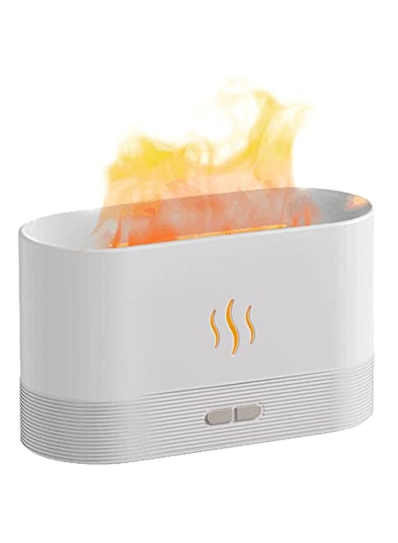 NIBEMINENT Simulation Flame Mist Humidifier USB Aromatic Diffuser 180ML for Home Office Bedroom Baby Room White - Image 5
