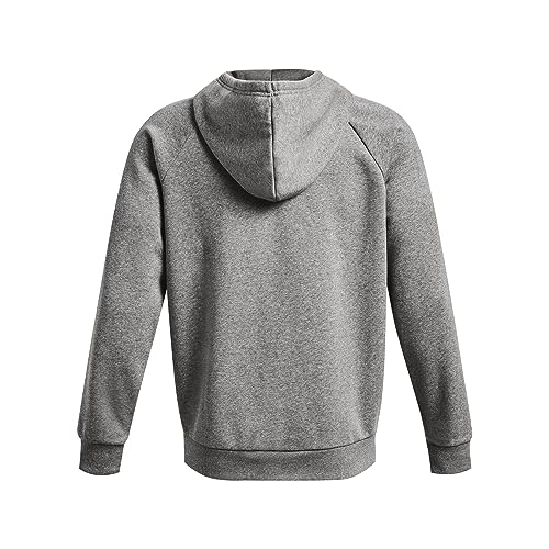 Under Armour Men's Rival Fleece Full Zip Hoodie, (025) Castlerock Light Heather / / White, Small - Image 5