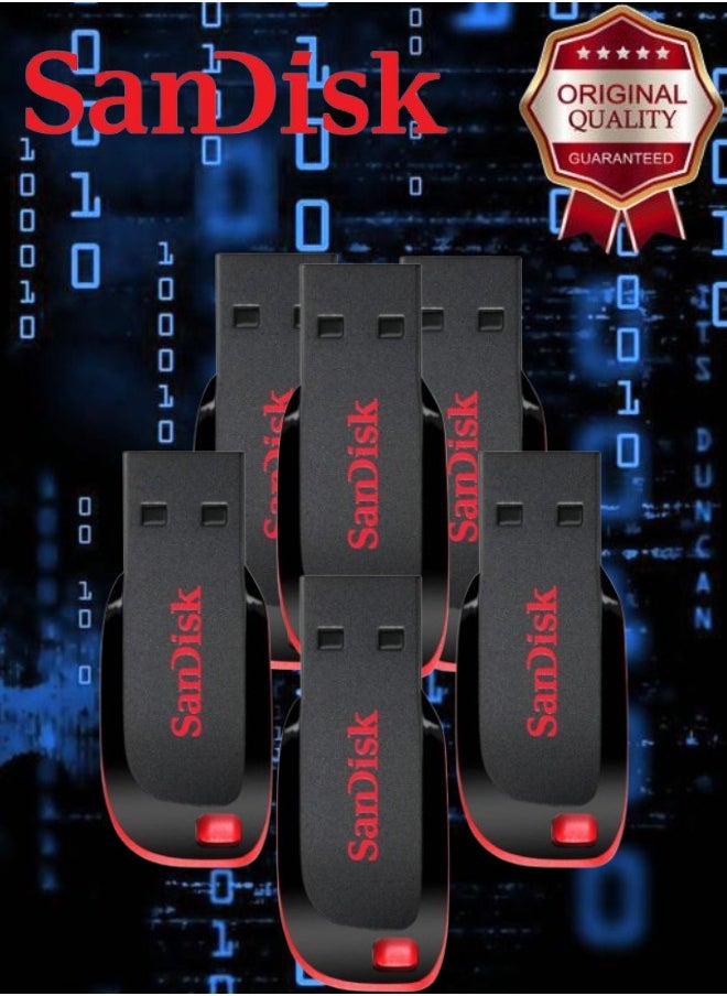 Sandisk 6 Pieces Sandisk Cruzer Blade USB 2.0 Flash Drive 16 GB  - Image 1