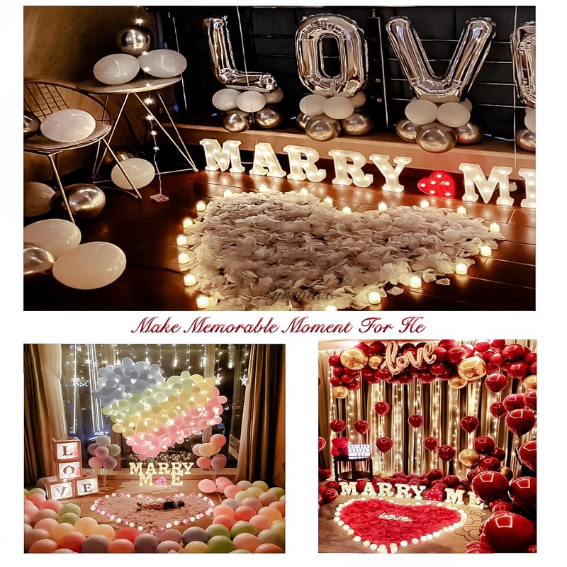 enttgo 1000 Pieces Artificial Silk Rose Petals Flower Decoration Wedding Party (White) - Image 5