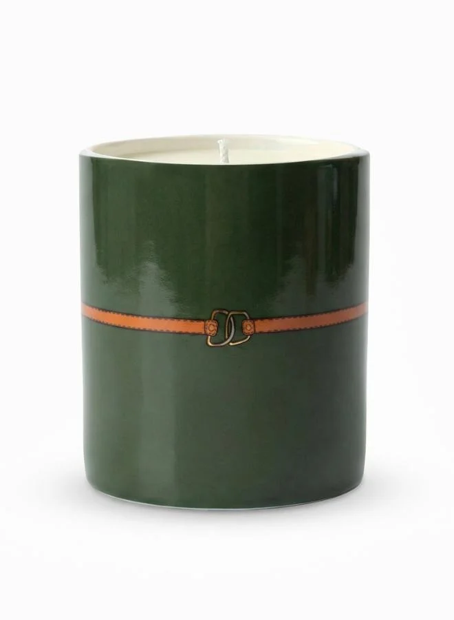 Silsal Fares Oud Wood Candle Olive Green - 150g