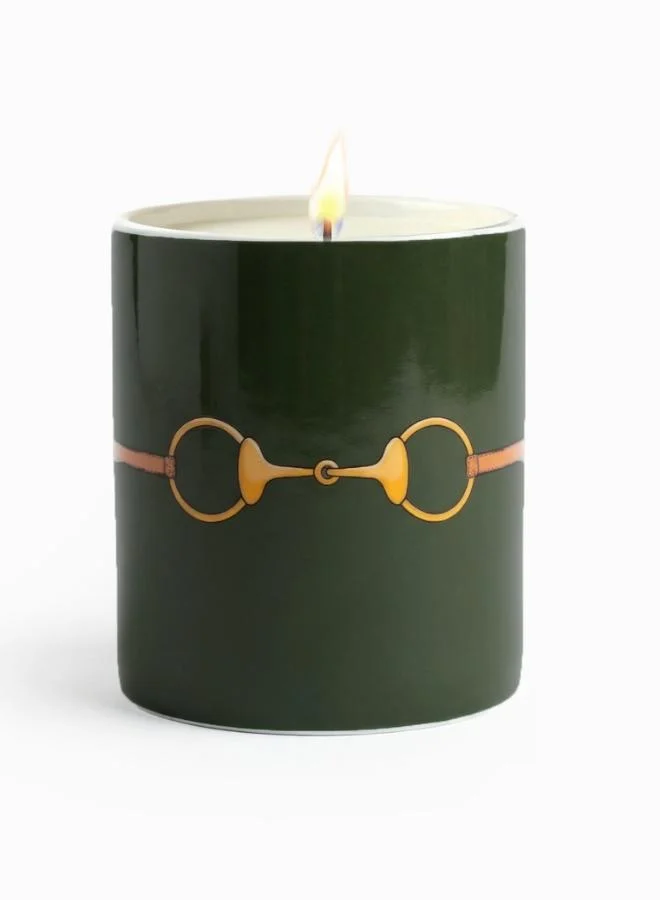 Silsal Fares Oud Wood Candle Olive Green - 150g