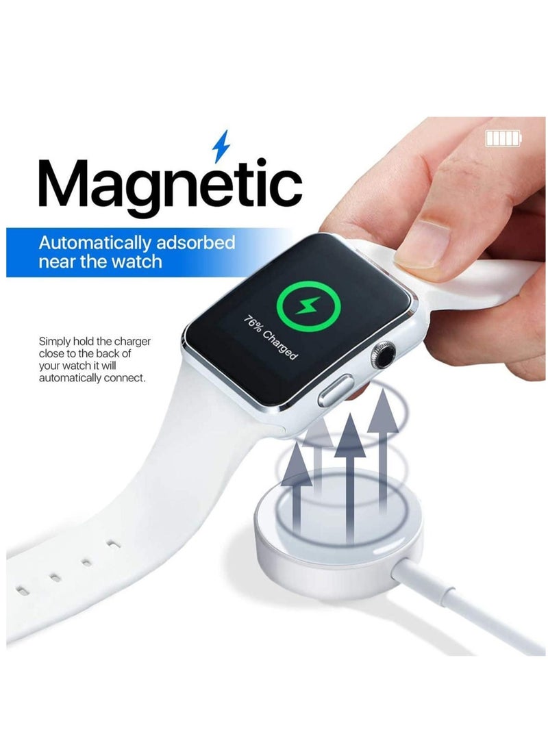 ELTRAZONE Wireless Charger Compatible for Apple Watch Series 6, 5, 4, 3, 2, 1 – Magnetic Charging Cable – Fast Charging Portable Charger – Long Cord - Image 5