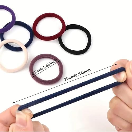 Generic Elastic Ponytail Holders Hair Ties Dark English 15 Pcs  - Image 4