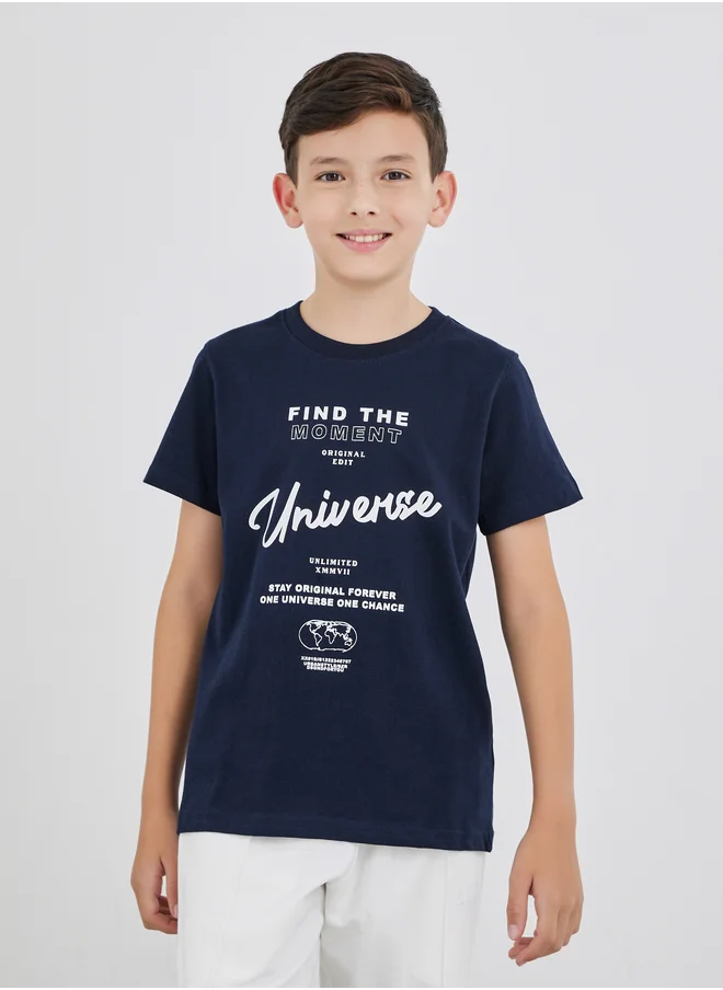 Styli Styli Slogan Print Round Neck T-Shirt