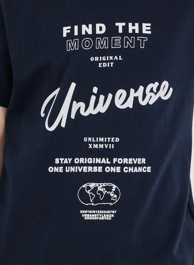 Styli Styli Slogan Print Round Neck T-Shirt