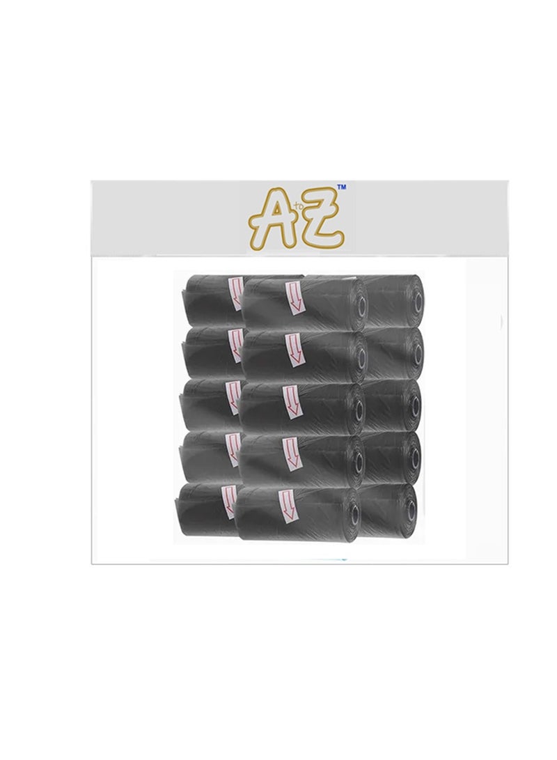 A to Z Disposable Non Scented Bag 22 x 32cm Count 225 Pack of 15 - Black - Image 1