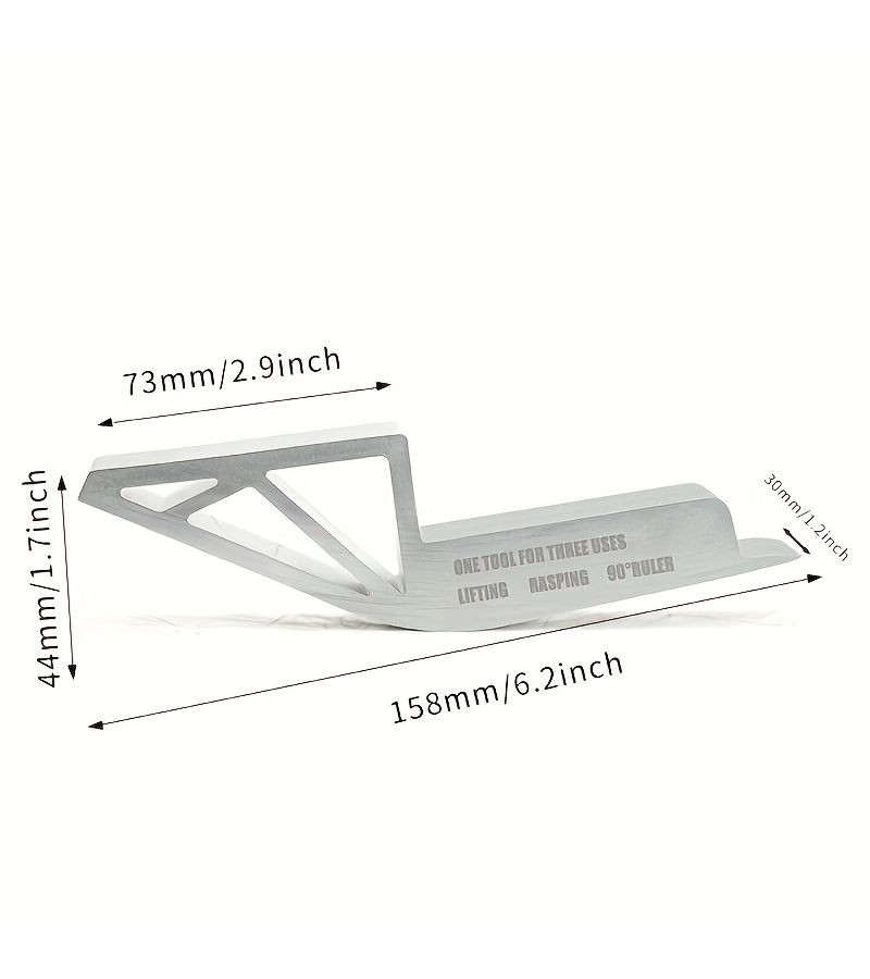 1 Pcs 3 In 1 Aluminum Alloy Door Lifter Multi Functional Prying Tool Rasp Drywall Plaster Sheet Lifting Equipment Household Tool Model Ltl6032 - Image 2