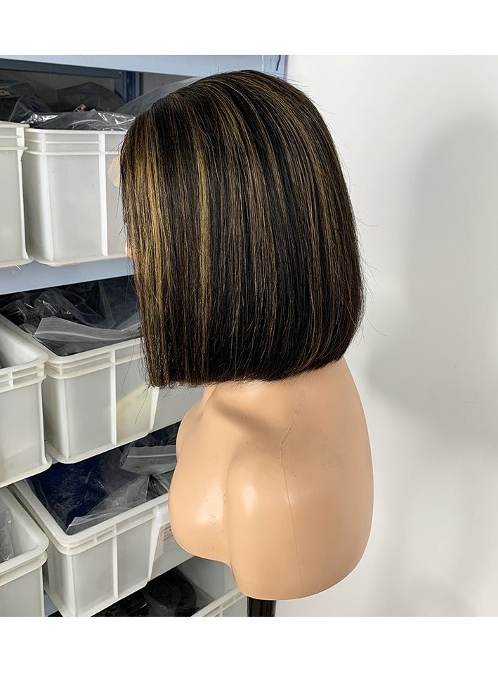 إستيل شعر مستعار قصير بوب شعر بشري 13x4 باروكة دانتيل أمامي للنساء ذوات البشرة السمراء باروكات بدون صمغ شعر بشري لون مقطوع مسبقًا رقم 11 - Image 2