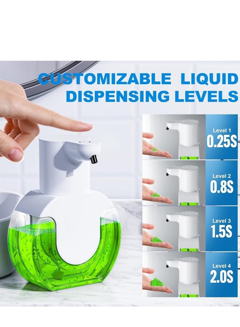2PCS Automatic Liquid Dispenser Touchless 15oz/420ml Kitchen Dish Automatic Liquid Soap Dispenser 4 Adjustable Soap Dispensing Levels Wall Mount For Kitchen And Bathroom, Liquid Hand Soap Dispenser - Image 3