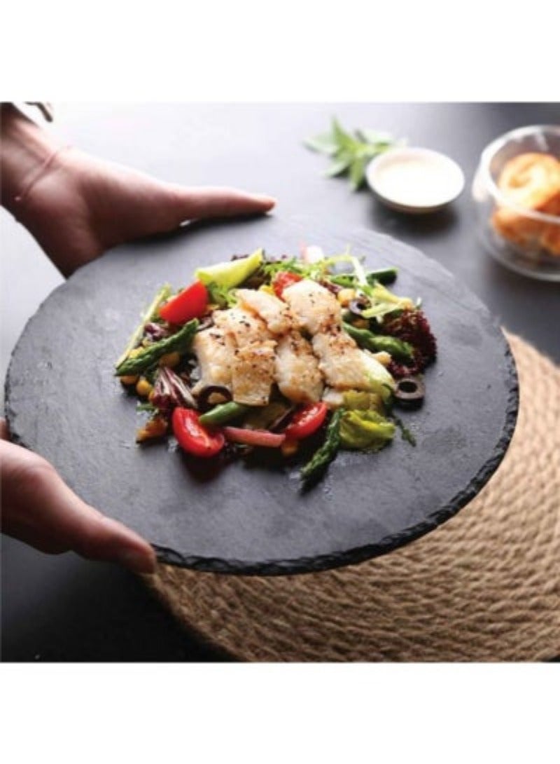 Top Pick Round Slate Plate Great For Serving A Variety Of Cheeses