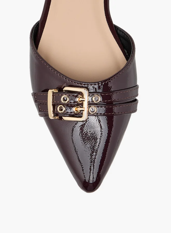 Flora Bella By Shoexpress Women Pointed Toe Shoes with Buckle Closure
