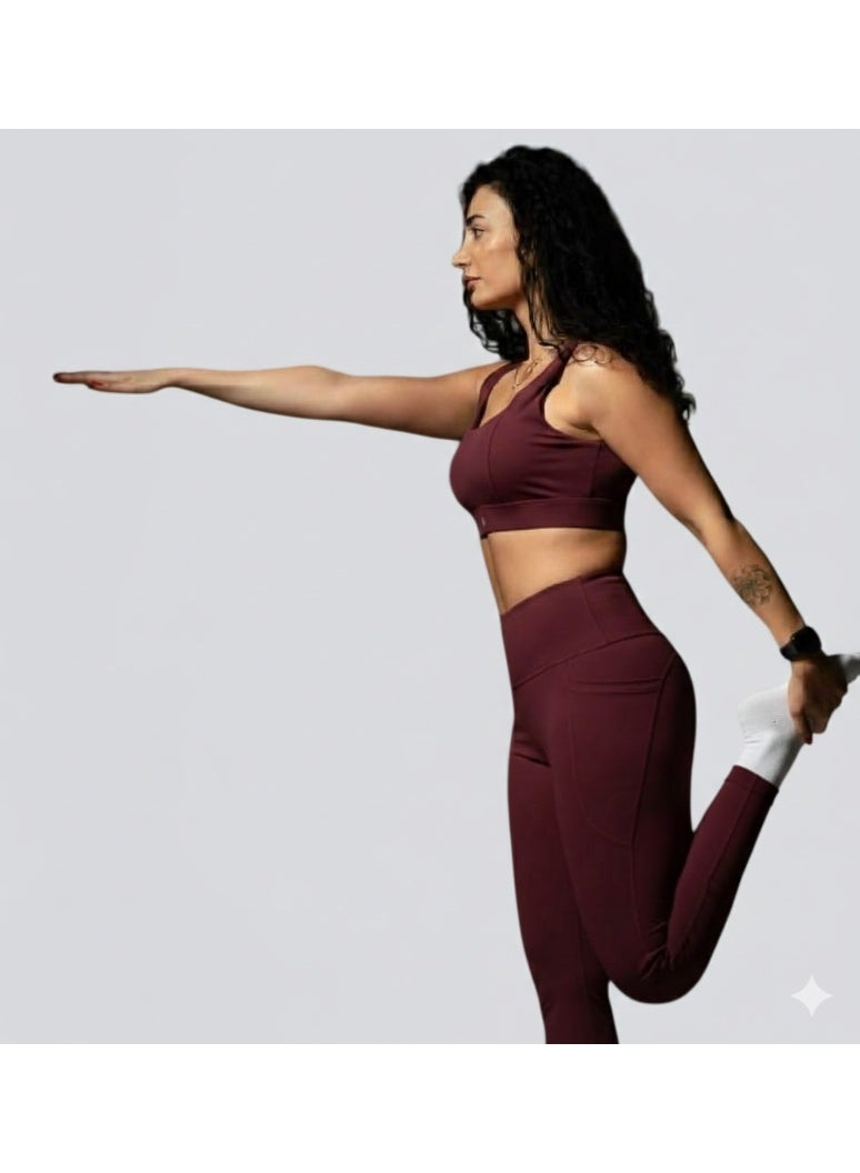 Women's High-Waisted Leggings, Full Length Seamless Yoga Pants, Tummy Control Athletic Compression Tights for Gym & Fitness