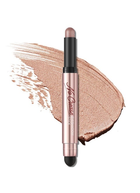No Crease Eyeshadow Stick Creamy Eye Shadow Stick Matte & Shimmer Eyeshadow Pencil Smudgeproof Builtin Smudger Bubble