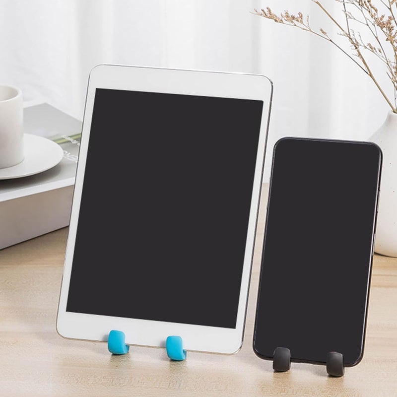 Black Triangle Stand Holder for Smartphones and Tablets Portable Desktop Rack - Image 5
