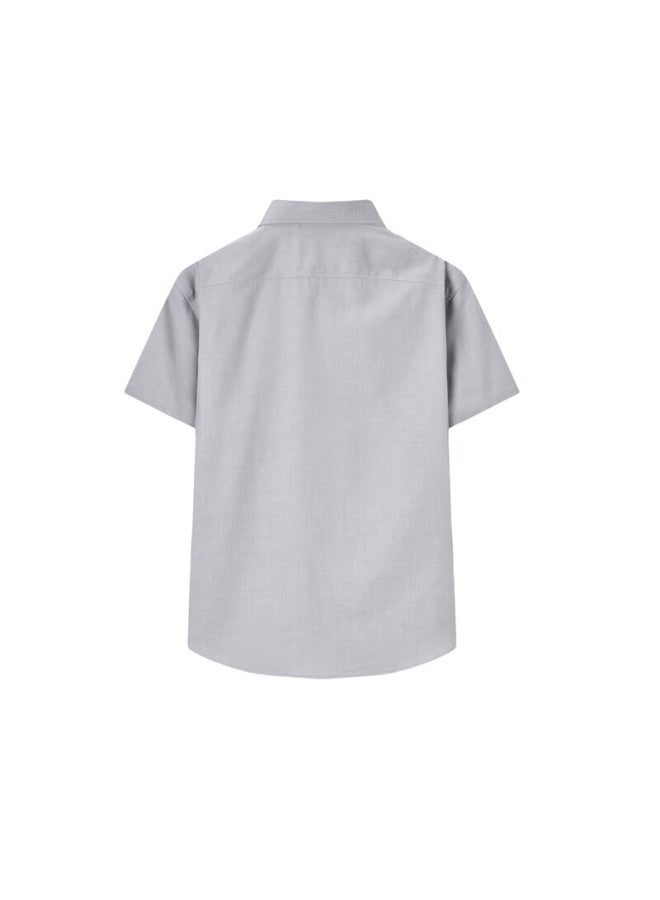 Joeone Men's Formal Short-sleeve Shirt , Spring And Summer Anti-wrinkle Easy-care Tencel Linen Dress Shirt For Me - Image 4