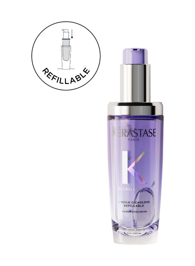 KERASTASE KÃ©rastase Blond Absolu L'huile Cicagloss Refillable Set, Hair Oil For Sensitized Lightened Or Highlighted Blonde Hair - Image 3