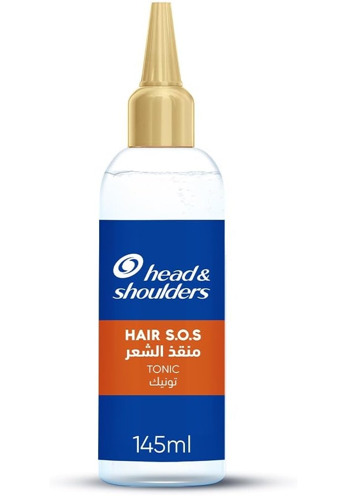 Head & Shoulders تونك هيد آند شولدرز للشعر S.O.S، مع فيتامين B5 والكافيين، يوقف تساقط الشعر ويقوي جذور الشعر، 145 مل - Image 1