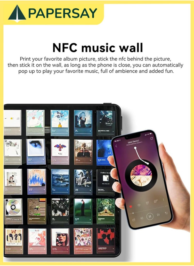 PAPERSAY - 30pcs x NTaG213 NFC Tags & Stickers - Anti-Metal NFC Tags, Works on Metal Surfaces, Compatible with NFC-enabled Smartphones and Devices - Image 1