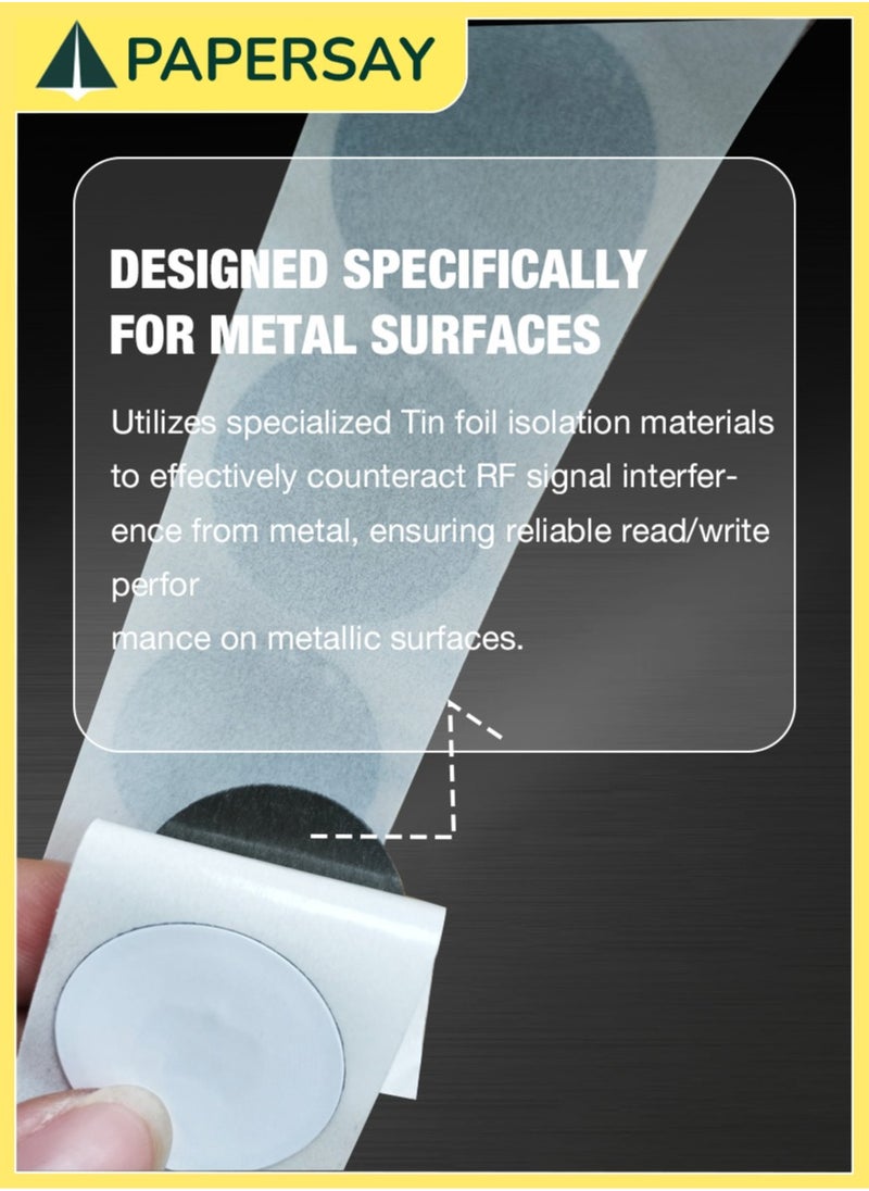 PAPERSAY - 30pcs x NTaG213 NFC Tags & Stickers - Anti-Metal NFC Tags, Works on Metal Surfaces, Compatible with NFC-enabled Smartphones and Devices - Image 1