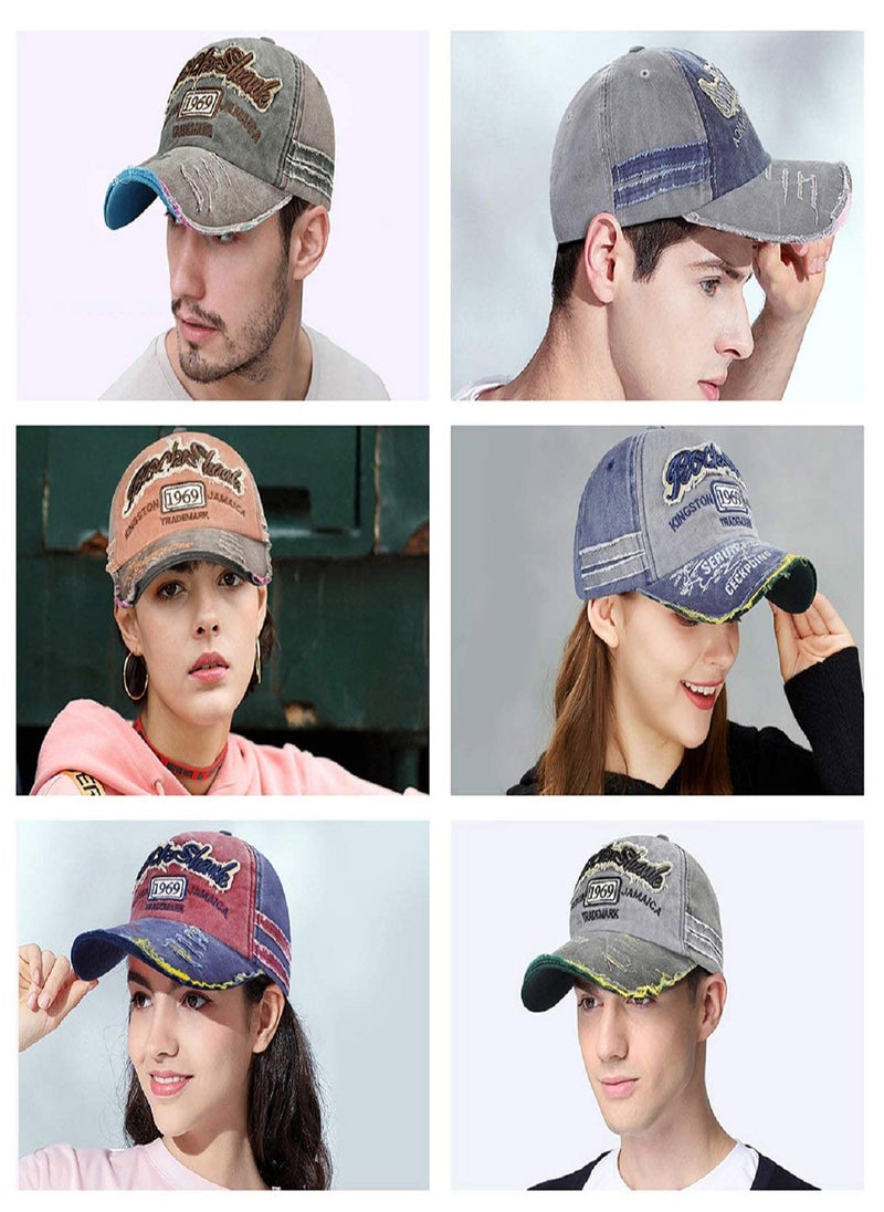 SYOSI Classic Baseball Cap, Unisex Distressed Baseball Caps Mens Vintage Trucker Hat Washed Cotton Adjustable Embroidery 1969 Baseball Hat Snapback Outdoor Sports Sun Hat, Casual Summer Cap(Wine)  - Image 5