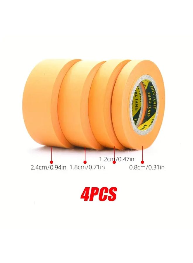 Green Precision Masking Tape Set 4 Roll Fine Line DIY Painting Dispenser Cutter Storage Box - Image 5