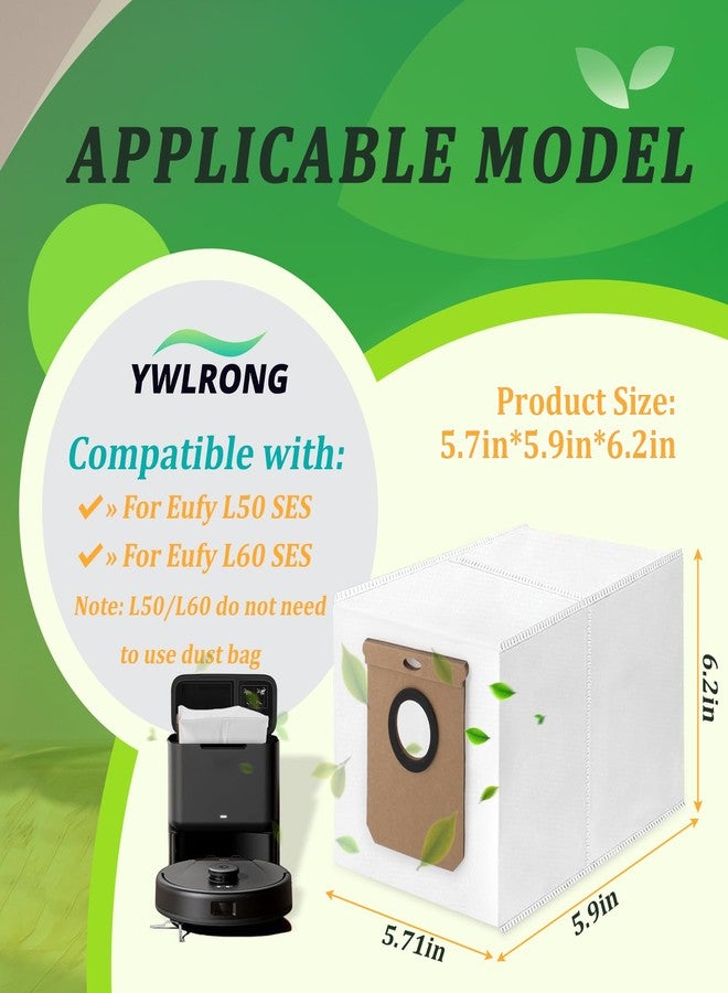 12 قطعة لأكياس الغبار Eufy L50 SES L60 SES البديلة لأكياس Conga Home 1000/8090 Ultra/9090AI لأكياس المكنسة الكهربائية الروبوتية Haier H9 Plus (سعة 2.5 لتر) - Image 5