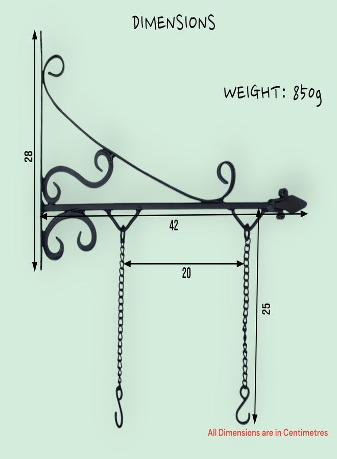 APUS Name Plate Hanger Bracket for Sign Plates, Designation & Address Info, Plant and Decorative Hanger (Black) - Image 2