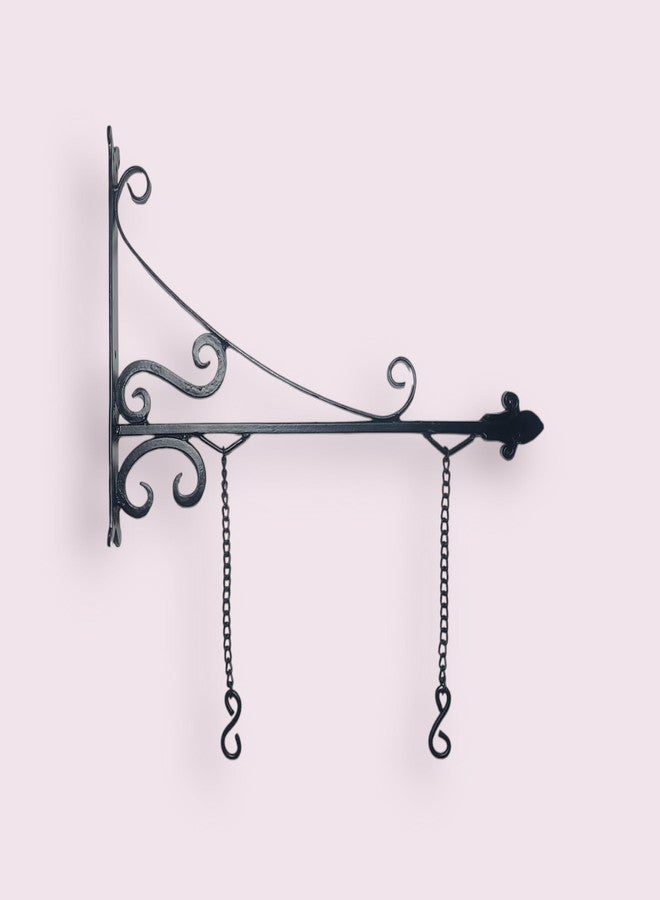 APUS Name Plate Hanger Bracket for Sign Plates, Designation & Address Info, Plant and Decorative Hanger (Black) - Image 1