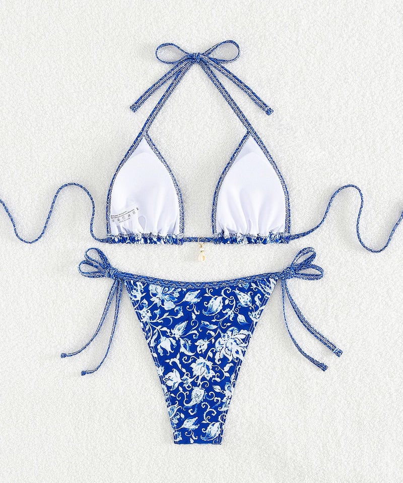 Tainehs Women's Sexy Halter Bikini Set Triangle Top String Swimwear Two Piece Swimsuits Cheeky Bathing Suit - Image 5