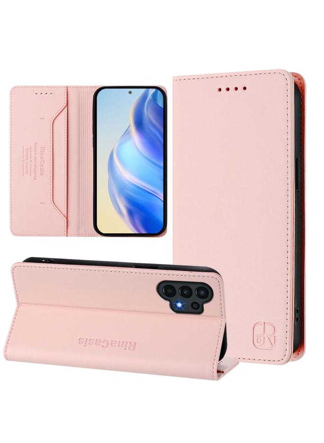 S-TOP Case For Samsung Galaxy A13 5G / 4G RC01 Dual-Folded Magnetic Suction RFID Leather Phone Case - Image 1
